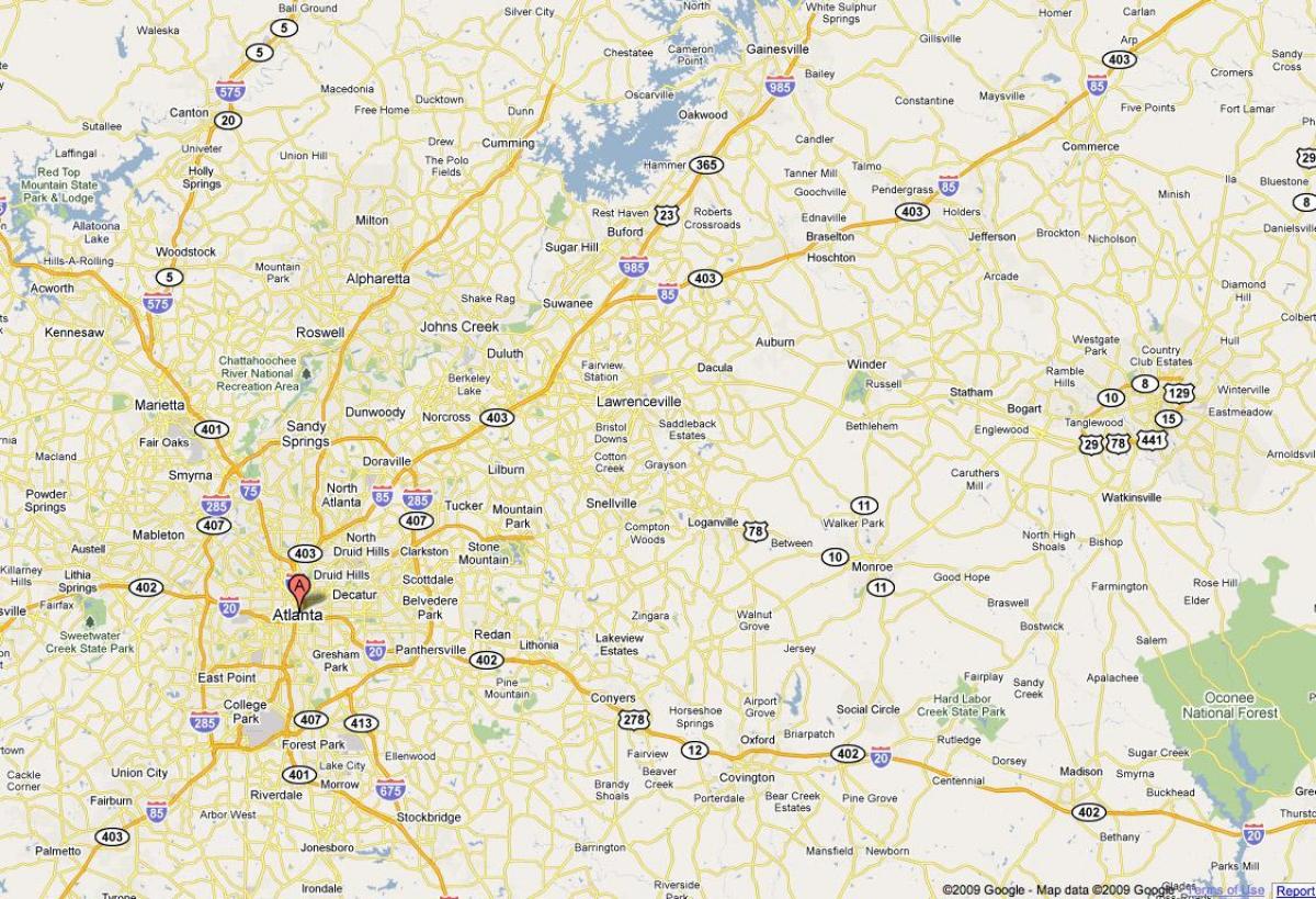kaart Atlanta ga