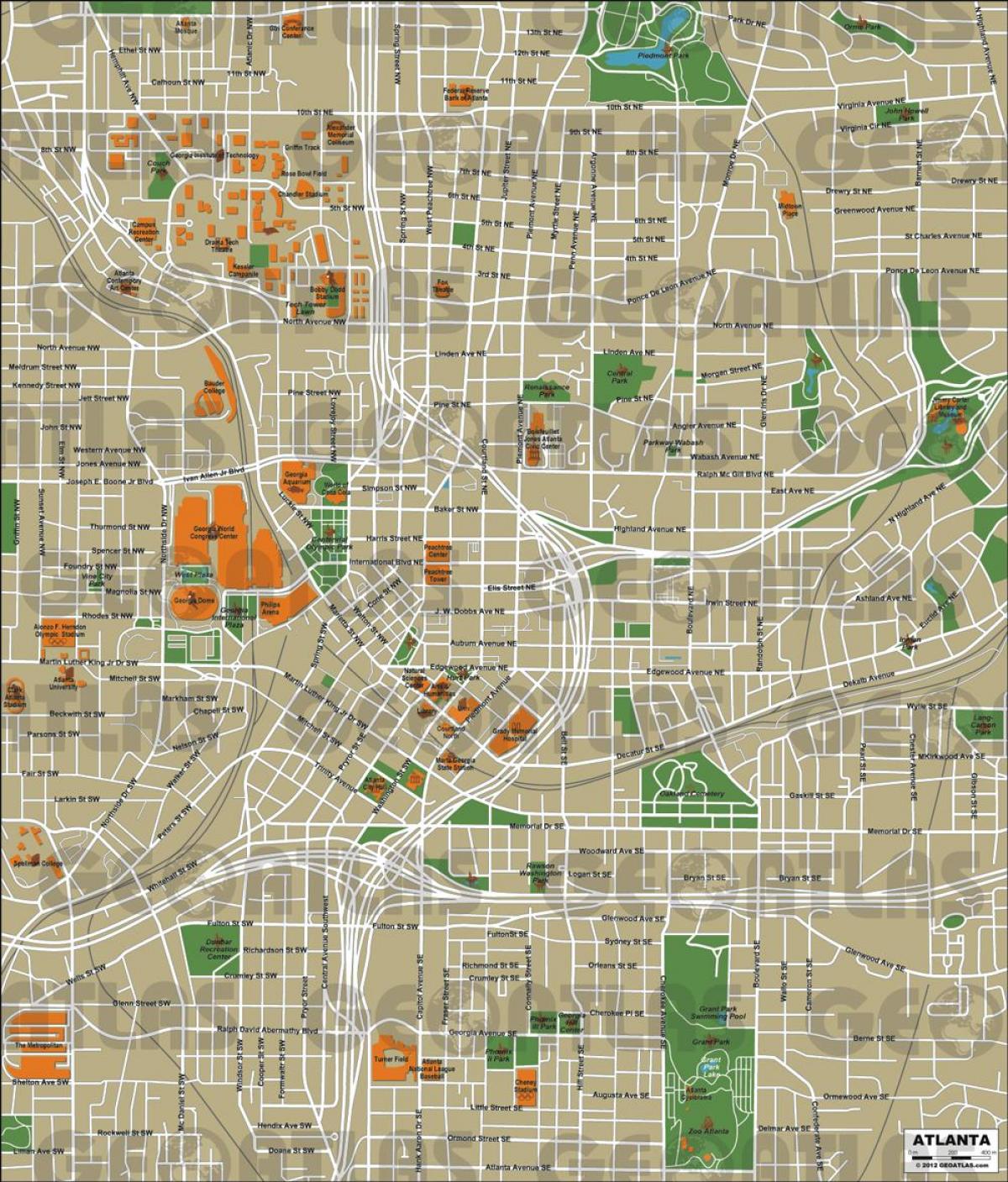 linna Atlanta kaart
