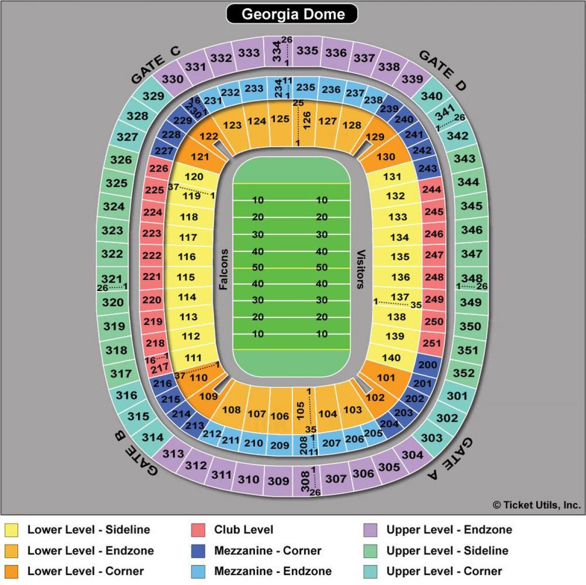 Atlanta Falcons staadion kaart