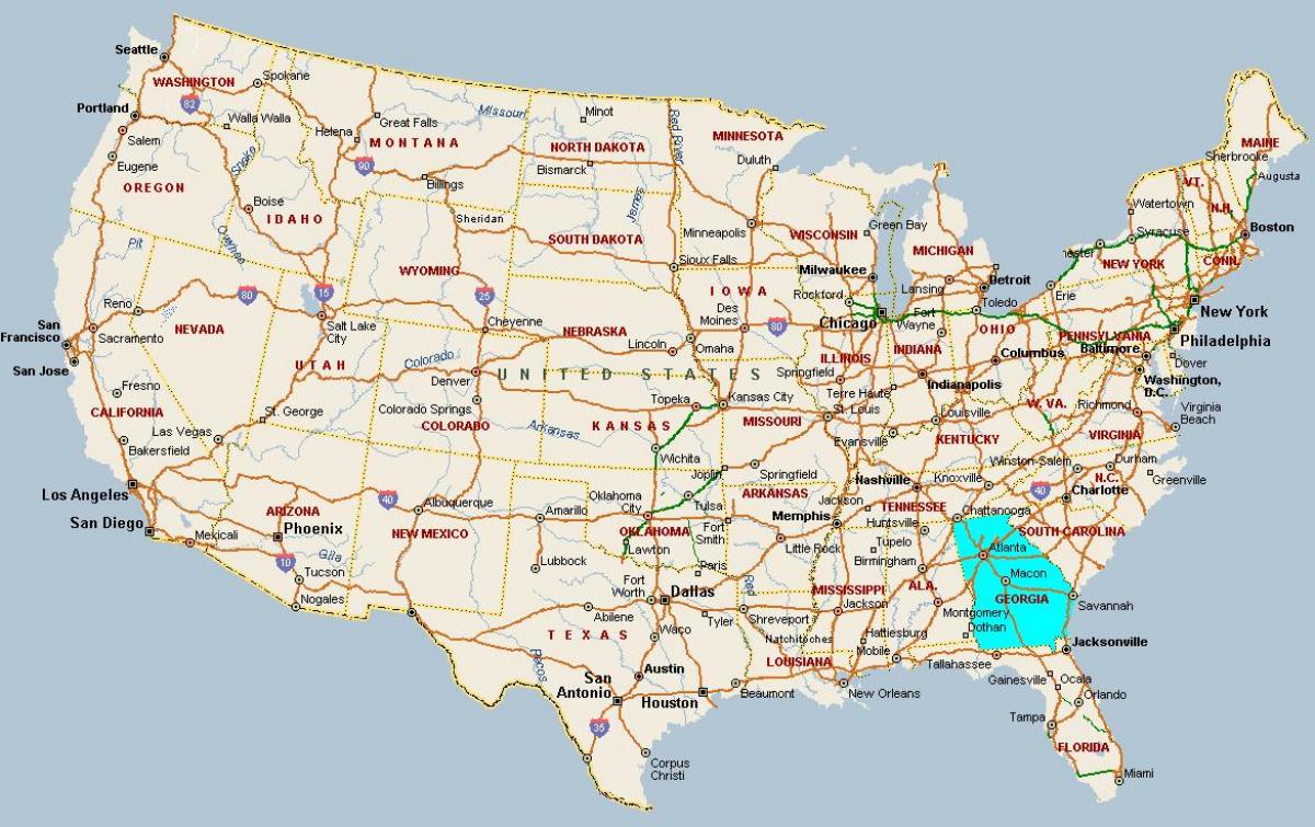 kaart Gruusia USA