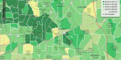 Demograafiline kaart Atlanta