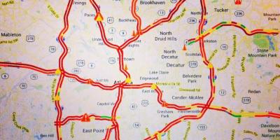 Kaart Atlanta liikluse