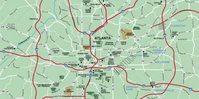 Suurem Atlanta ala kaart