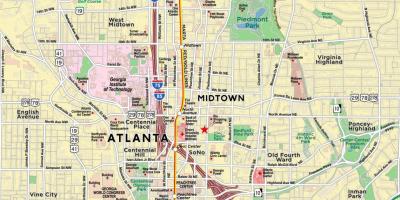 Kaart midtown Atlanta
